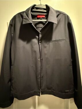 Hugo Boss Men's Black Casual Button-Front Jacket